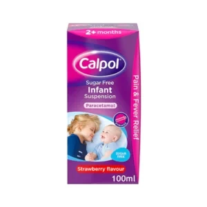 Calpol Infant Sugar Free Oral Suspension Strawberry Flavour 2+ Months 100ml