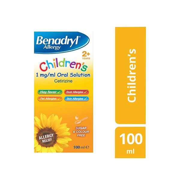 Benadryl Allergy Children 2+ 1mg/ml Oral Solution 100ml